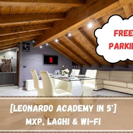 Apartmán Leonardo Academy In 5' - Parcheggio Gratis - Laghi & Wi-Fi Sesto Calende Exteriér fotografie