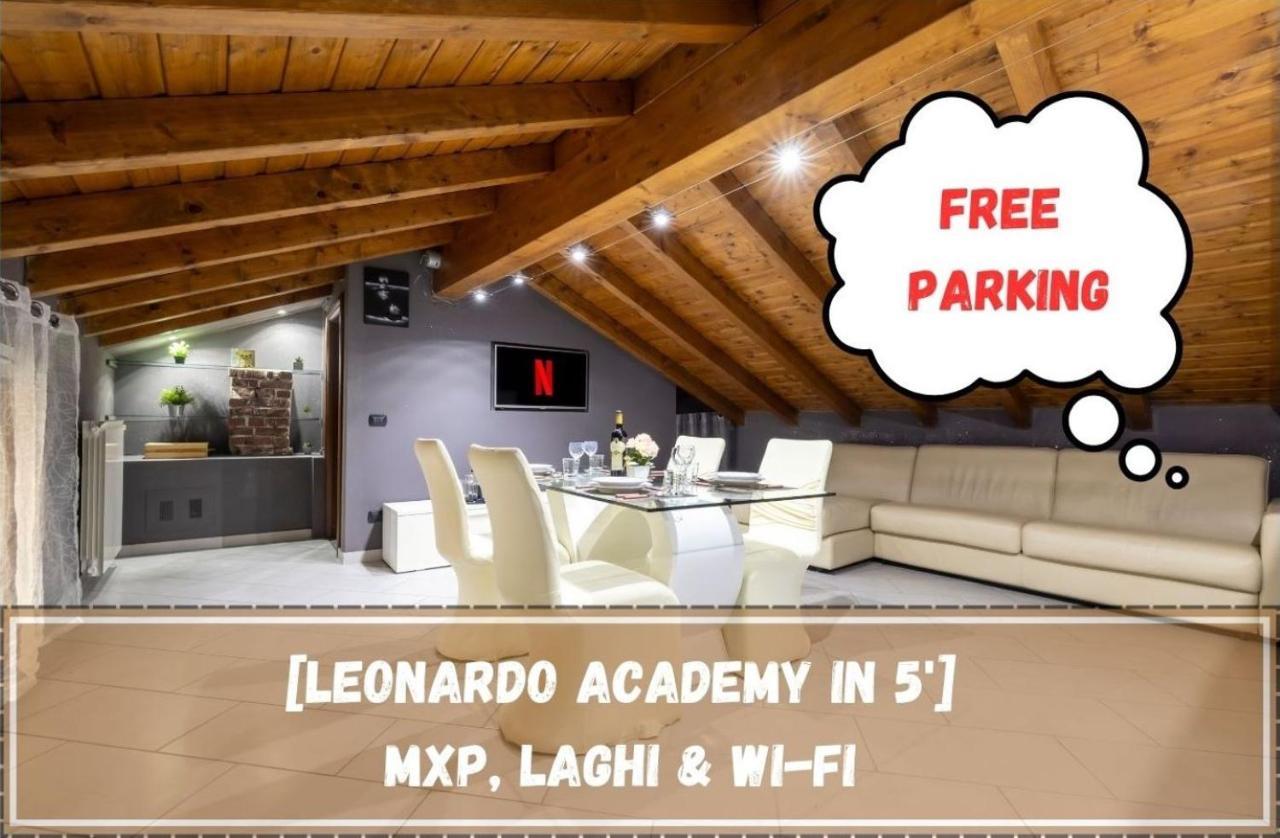Apartmán Leonardo Academy In 5' - Parcheggio Gratis - Laghi & Wi-Fi Sesto Calende Exteriér fotografie